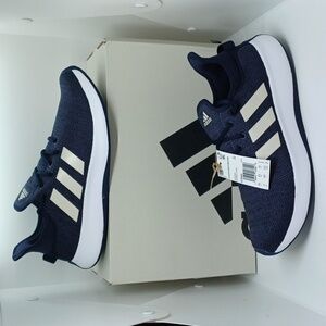 adidas Women's Navy and White Sneakers